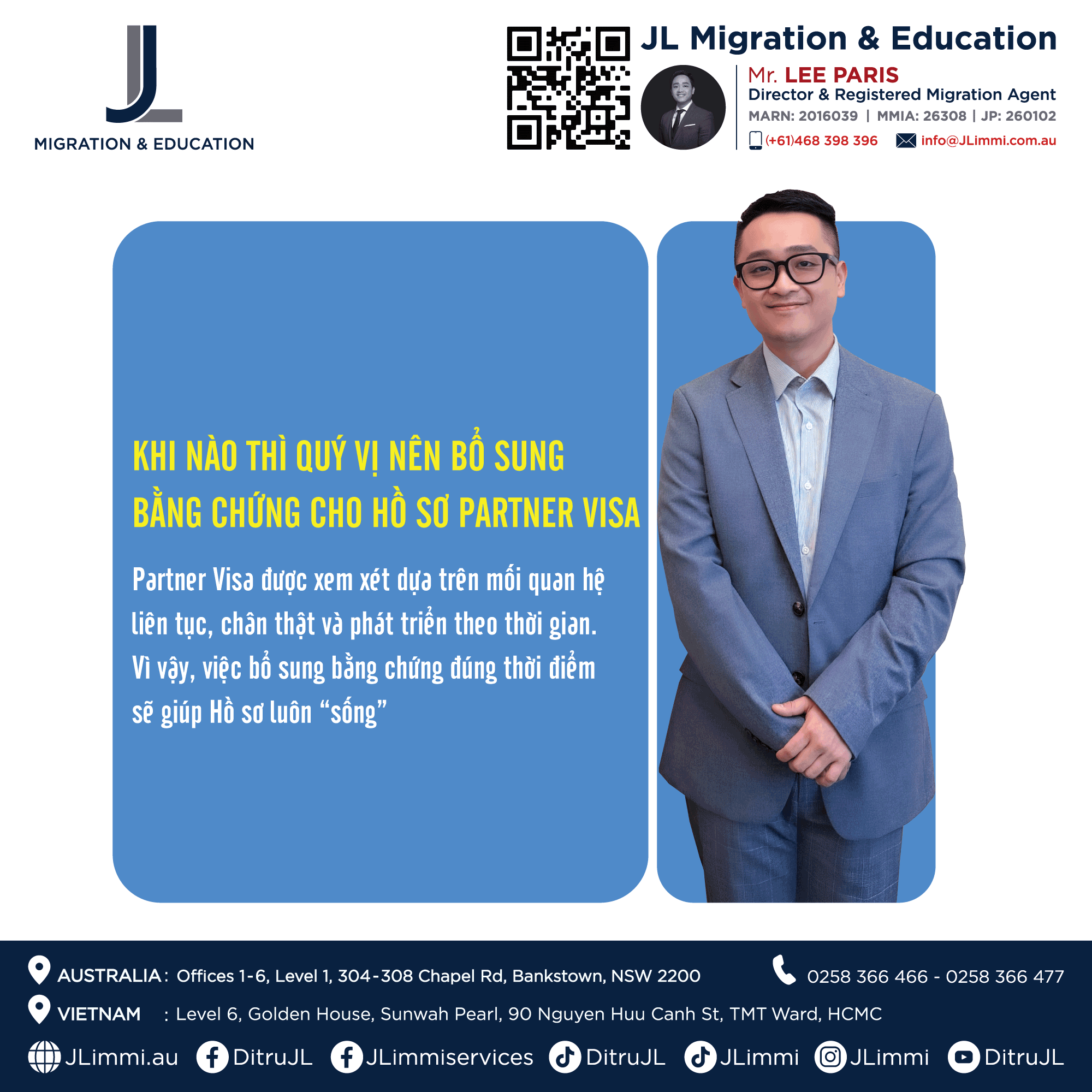 Khi nào thì quý vị nên bổ sung bằng chứng cho hồ sơ Partner Visa?